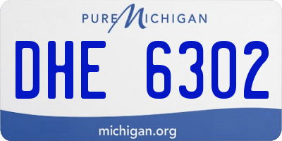 MI license plate DHE6302