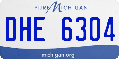MI license plate DHE6304