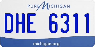 MI license plate DHE6311