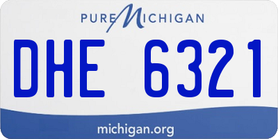 MI license plate DHE6321