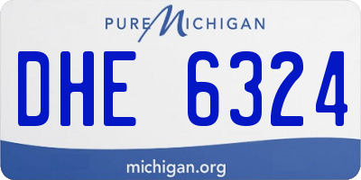 MI license plate DHE6324