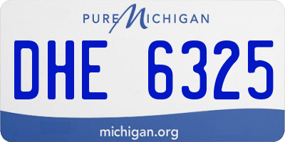 MI license plate DHE6325