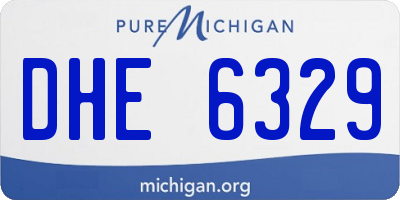 MI license plate DHE6329