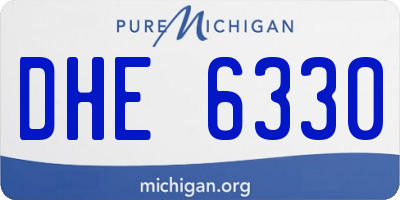 MI license plate DHE6330