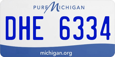 MI license plate DHE6334