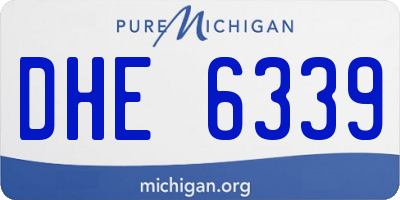 MI license plate DHE6339