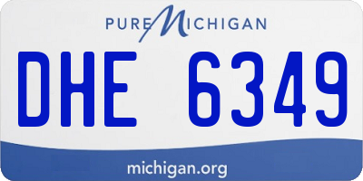 MI license plate DHE6349