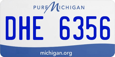 MI license plate DHE6356
