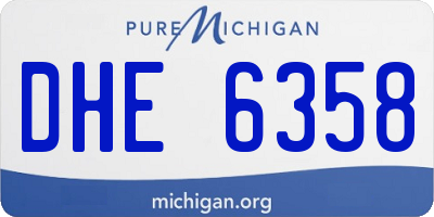 MI license plate DHE6358