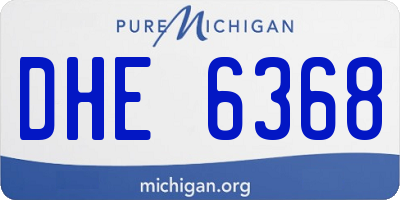 MI license plate DHE6368