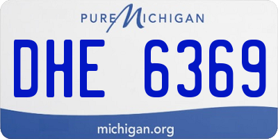MI license plate DHE6369