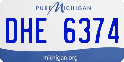 MI license plate DHE6374