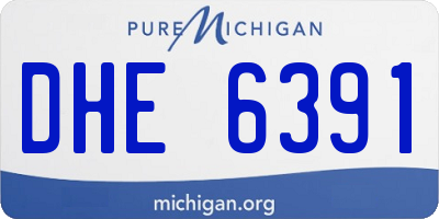 MI license plate DHE6391