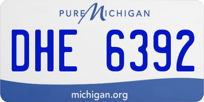 MI license plate DHE6392