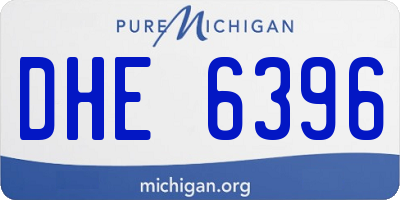 MI license plate DHE6396