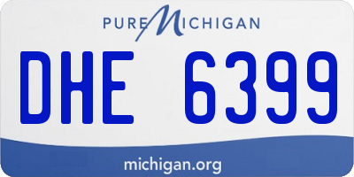 MI license plate DHE6399