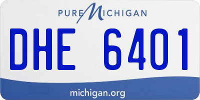 MI license plate DHE6401
