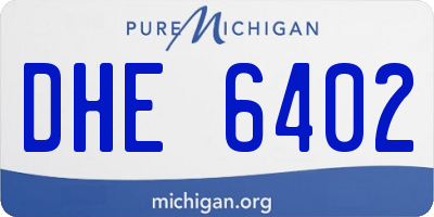 MI license plate DHE6402