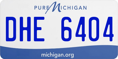 MI license plate DHE6404