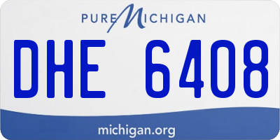 MI license plate DHE6408