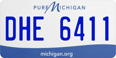 MI license plate DHE6411