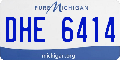 MI license plate DHE6414