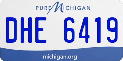 MI license plate DHE6419
