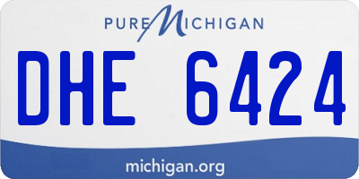 MI license plate DHE6424