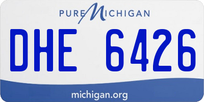 MI license plate DHE6426