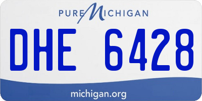 MI license plate DHE6428