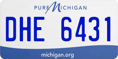 MI license plate DHE6431