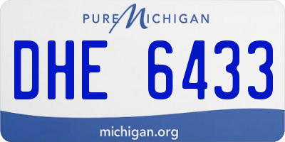 MI license plate DHE6433