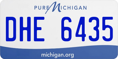 MI license plate DHE6435