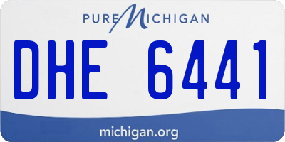 MI license plate DHE6441