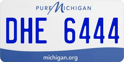 MI license plate DHE6444
