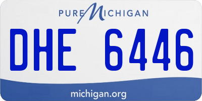 MI license plate DHE6446