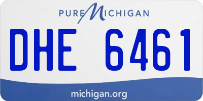 MI license plate DHE6461