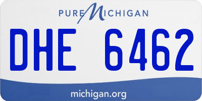 MI license plate DHE6462