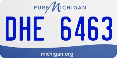 MI license plate DHE6463