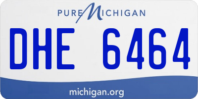MI license plate DHE6464