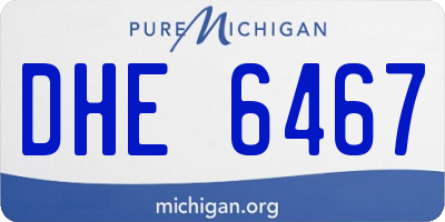 MI license plate DHE6467
