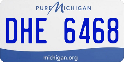 MI license plate DHE6468