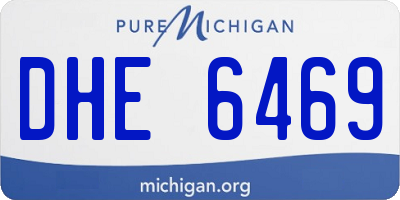 MI license plate DHE6469
