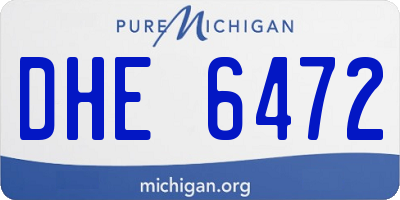 MI license plate DHE6472