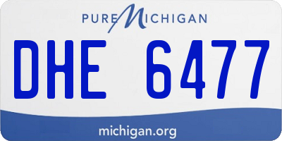 MI license plate DHE6477