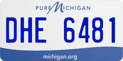 MI license plate DHE6481