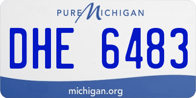 MI license plate DHE6483