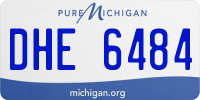 MI license plate DHE6484