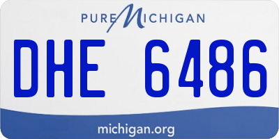 MI license plate DHE6486