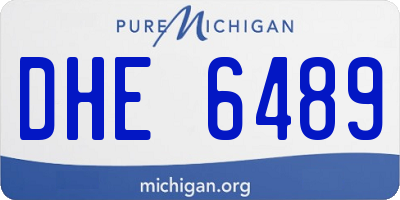 MI license plate DHE6489